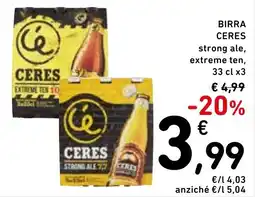 Spazio Conad Birra CERES offerta