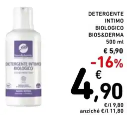 Spazio Conad Detergente intimo bologico BIOS&DERMA offerta