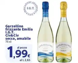 Sigma Garzellino frizzante Emilia I.G.T. Civ&Civ secco, amabile offerta