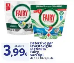 Sigma Detersivo per lavastoviglie Platinum Fairy vari tipi offerta