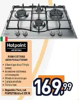 Unieuro Hotpoint PIANO COTTURA 60CM PCN642TIXIAR offerta