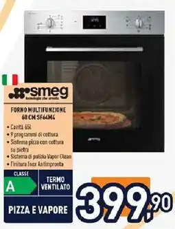 Unieuro smeg FORNO MULTIFUNZIONE 60 CM SF64M4 offerta