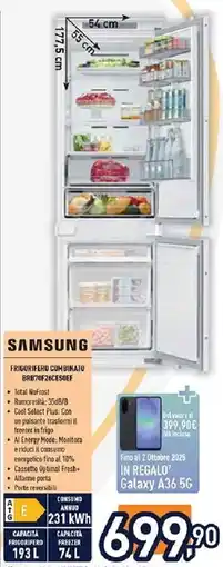 Unieuro SAMSUNG FRIGORIFERO COMBINATO BRB70F26CES0EF offerta