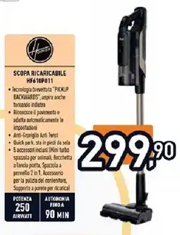 Unieuro Hoover SCOPA RICARICABILE HF610P011 offerta
