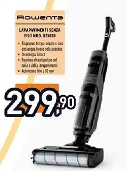 Unieuro Rowenta LAVAPAVIMENTI SENZA FILO MOD. GZ5035 offerta