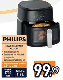 Unieuro PHILIPS FRIGGITRICE AD ARIA NA231/00 offerta
