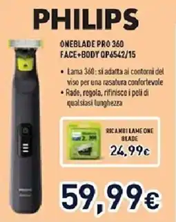 Unieuro PHILIPS ONEBLADE PRO 360 FACE+BODY QP6542/15 offerta