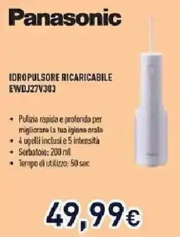 Unieuro Panasonic IDROPULSORE RICARICABILE EWDJ27V303 offerta
