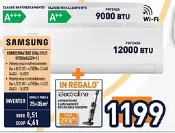 Unieuro SAMSUNG CONDIZIONATORE DUALSPLIT KITDUALLZ29+12 offerta