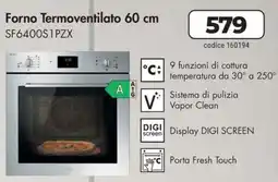 Trony Smeg Forno Termoventilato 60 cm SF6400S1PZX offerta