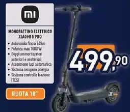 Unieuro MONOPATTINO ELETTRICO XIAOMI 5 PRO offerta