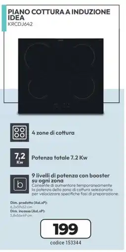 Trony CANDY PIANO COTTURA A INDUZIONE IDEA KRCDJ642 offerta