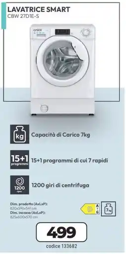 Trony CANDY LAVATRICE SMART CBW 27DIE-S offerta
