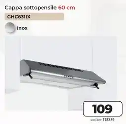 Trony GLEMGAS Cappa sottopensile 60 cm GHC6311X offerta