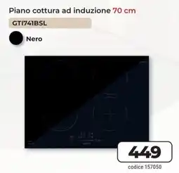 Trony GLEMGAS Piano cottura ad induzione 70 cm GT1741BSL offerta