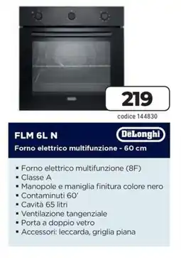 Trony DeLonghi Forno elettrico multifunzione - 60 cm FLM 6L N offerta