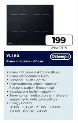 Trony DeLonghi Piano induzione - 60 cm YLI 60 offerta