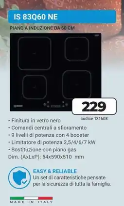 Trony INDESIT PIANO A INDUZIONE DA 60 CM IS 83Q60 NE offerta