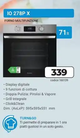 Trony INDESIT FORNO MULTIFUNZIONE IO 278P X offerta