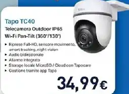Unieuro Таро ТС40 Telecamera Outdoor IP65 Wi-Fi Pan-Tilt (360°/1Таро ТС40 offerta