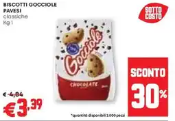 Pam Biscotti gocciole PAVESI offerta
