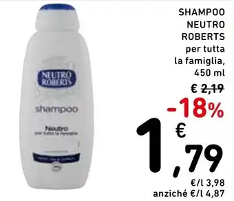 Spazio Conad shampoo NEUTRO ROBERTS offerta