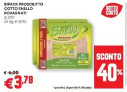 Pam Bipack prosciutto cotto snello ROVAGNATI offerta