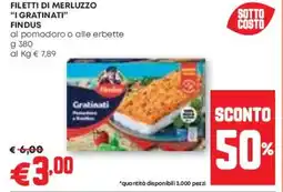 Pam Filetti di merluzzo "i gratinati" FINDUS offerta