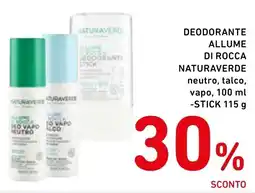 Spazio Conad Deodorante allume di rocca-stick NATURAVERDE offerta