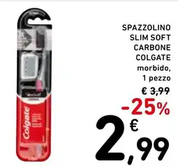 Spazio Conad Spazzolino slim soft carbone COLGATE offerta