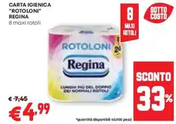 Pam Carta igienica "rotoloni" REGINA offerta
