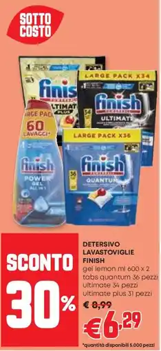 Pam Detersivo lavastoviglie FINISH offerta