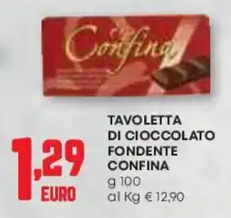 Pam Tavoletta di cioccolato fondente CONFINA offerta