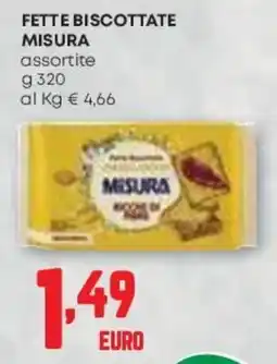 Pam Fette biscottate MISURA offerta