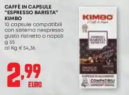 Pam Caffè in capsule "espresso barista" KIMBO offerta
