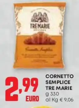 Pam Cornetto semplice TRE MARIE offerta