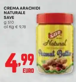 Pam Crema arachidi naturale SAVE offerta