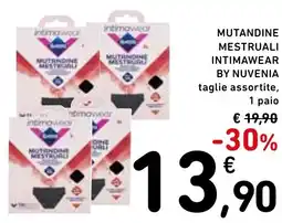 Spazio Conad Mutandine mestruali intimawear by NUVENIA offerta