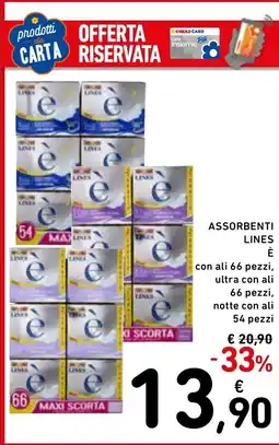 Spazio Conad Assorbenti LINES E offerta