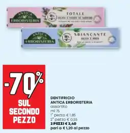 Pam Dentifricio antica ERBORISTERIA offerta