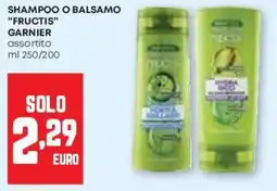 Pam Shampoo o balsamo "fructis" GARNIER offerta