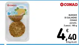 Spazio Conad Burger di salmone CONAD offerta