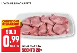 Pam Lonza di suino a fette offerta