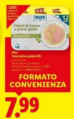Lidl Nixe Tonno pinne gialle XXL offerta