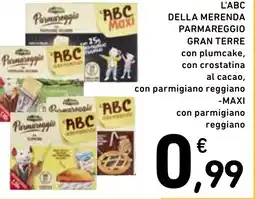 Spazio Conad L'abc della merenda parmareggio GRAN TERRE offerta