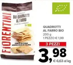Todis Quadrotti al farro bio FIORENTINI offerta
