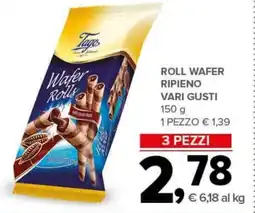 Todis Roll wafer ripieno vari gusti offerta