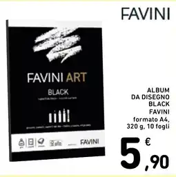 Spazio Conad Album da disegno black FAVINI offerta