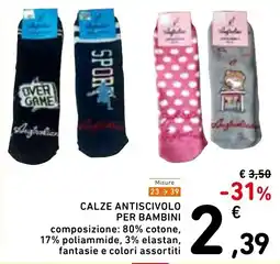 Spazio Conad Calze antiscivolo per bambini offerta