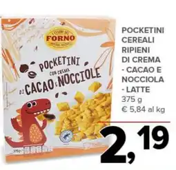 Todis Pocketini cereali ripieni di crema - cacao e nocciola - latte offerta